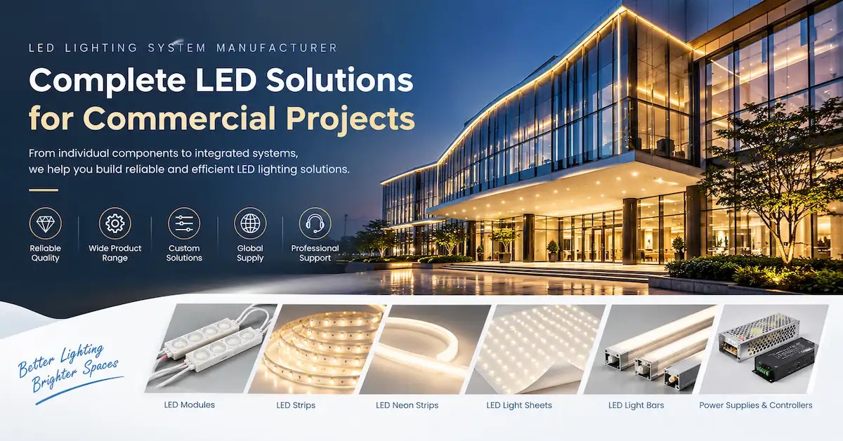 LED Lighting System Manufacturer: How to Source Matched Components for Multi-Product Commercial Projects LED Lighting System Manufacturer: How to Source Matched Components for Multi-Product Commercial Projects